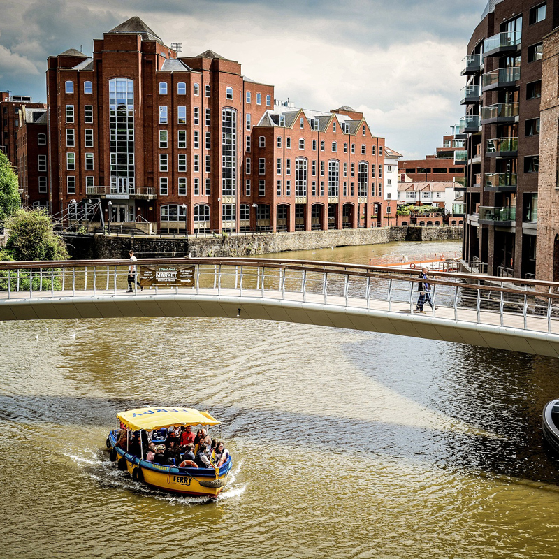 Bristol river running through city